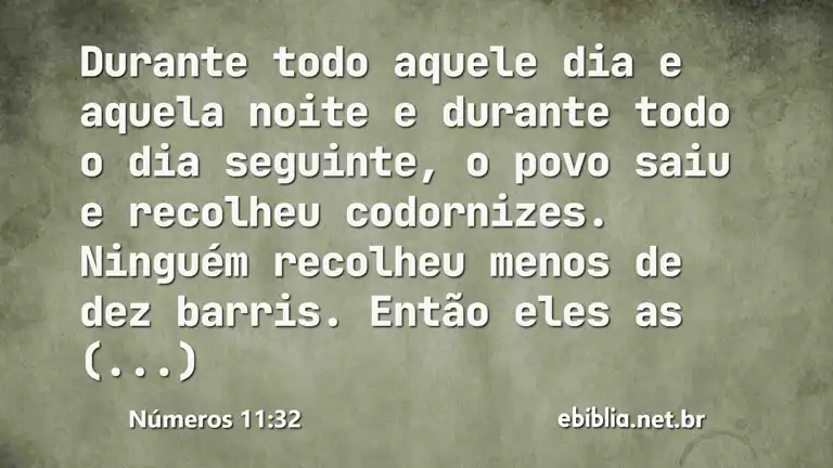 Números 11:32