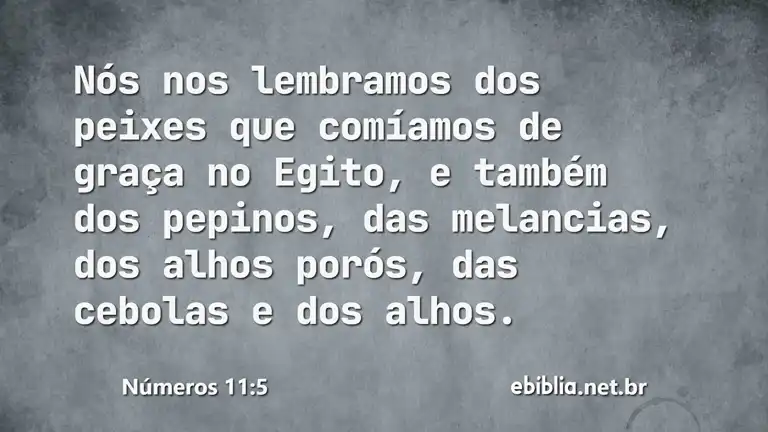 Números 11:5