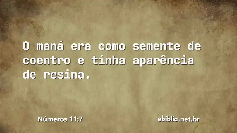 Números 11:7