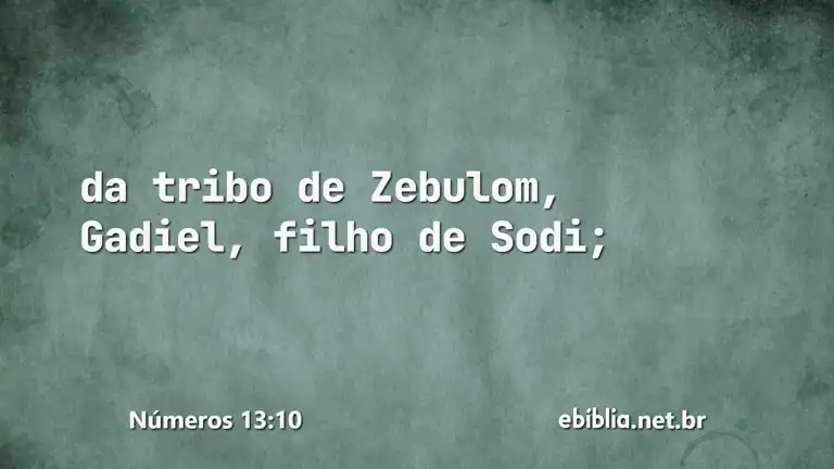 Números 13:10