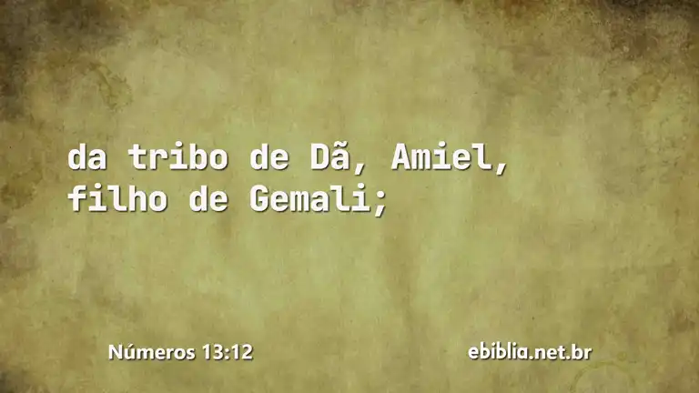 Números 13:12