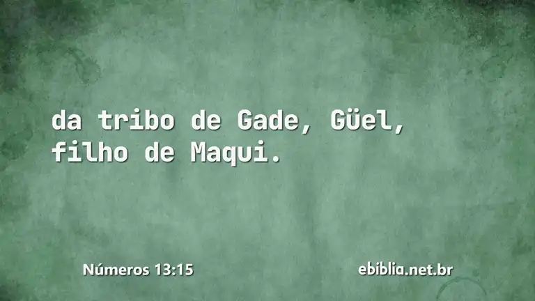 Números 13:15