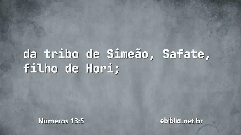 Números 13:5