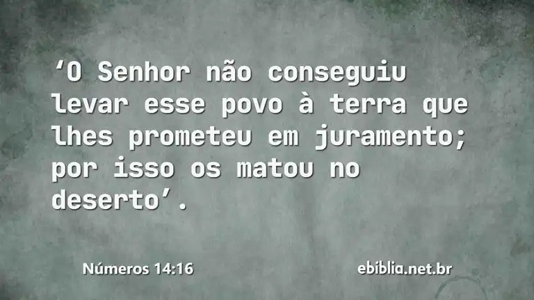 Números 14:16