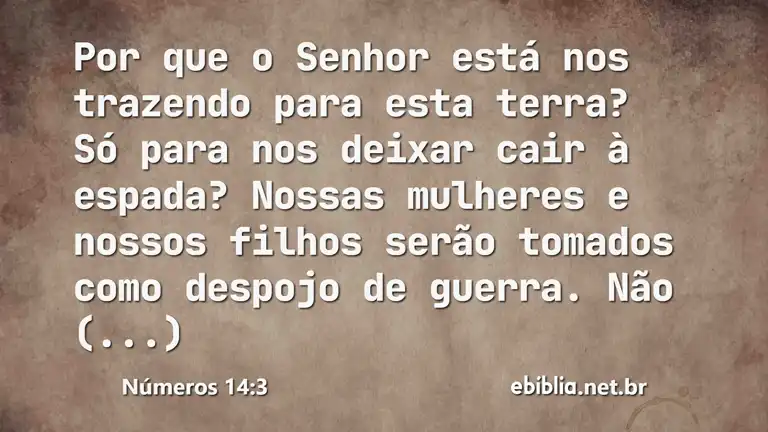 Números 14:3