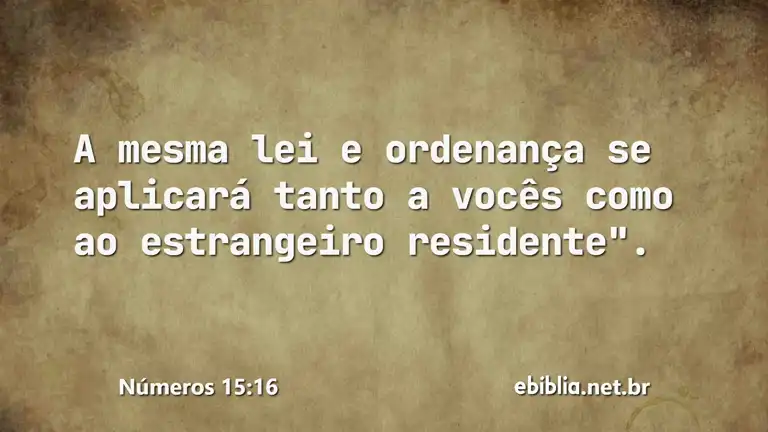 Números 15:16