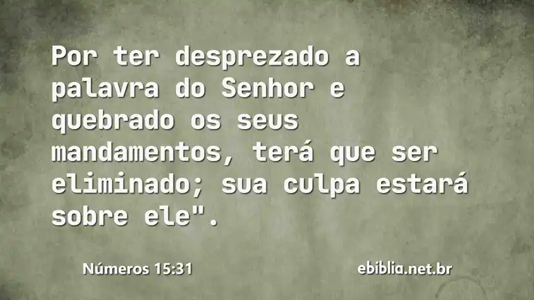 Números 15:31