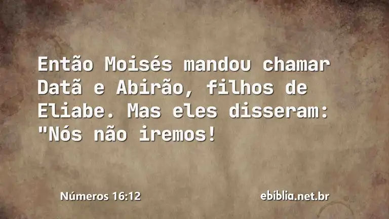 Números 16:12