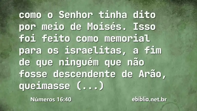 Números 16:40