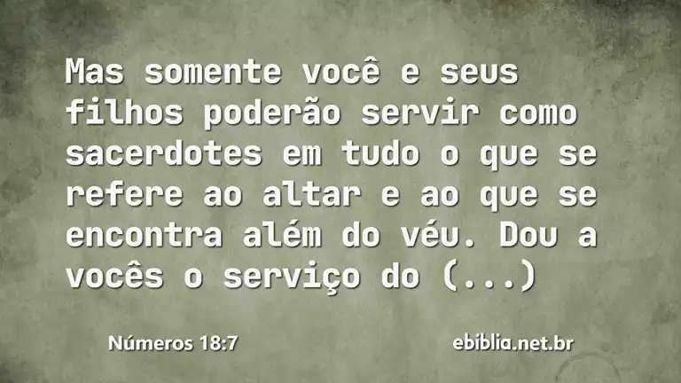 Números 18:7