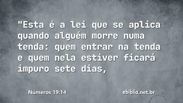 Números 19:14