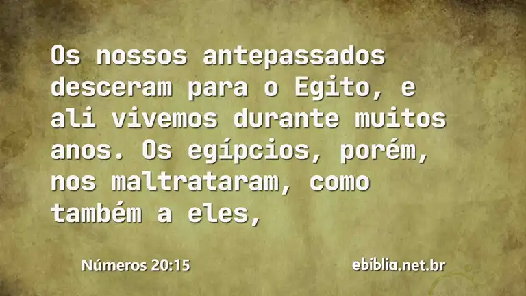 Números 20:15