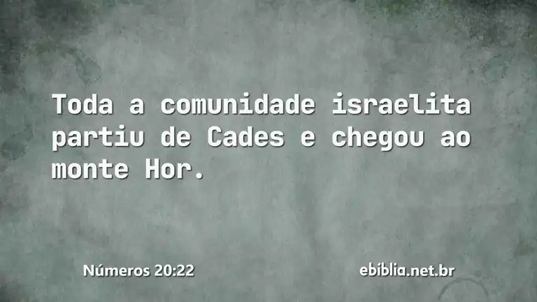 Números 20:22