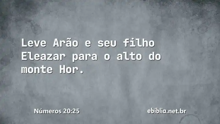 Números 20:25