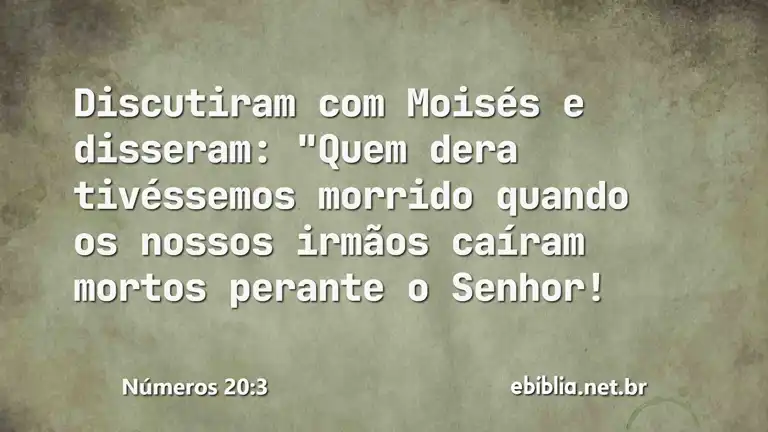 Números 20:3