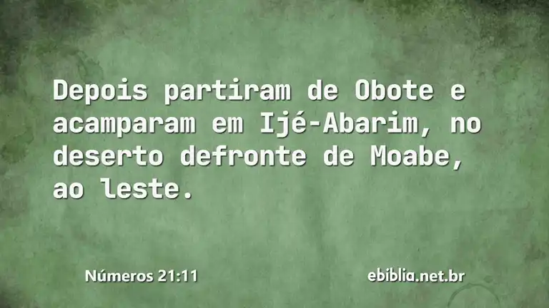 Números 21:11