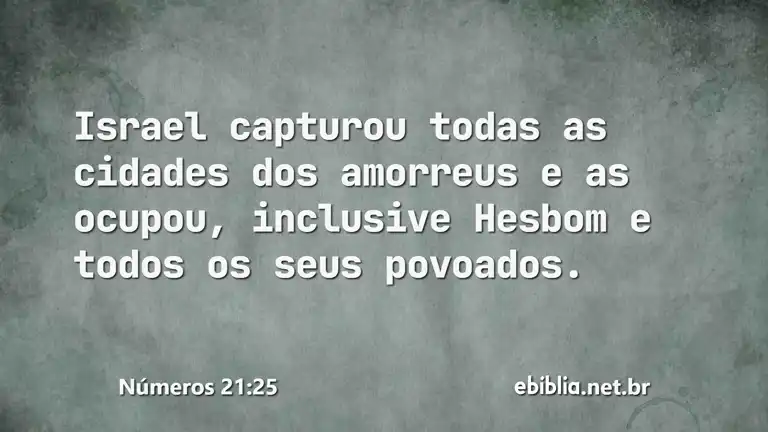 Números 21:25