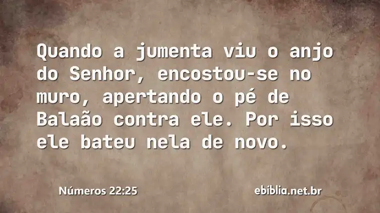 Números 22:25