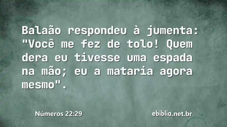 Números 22:29