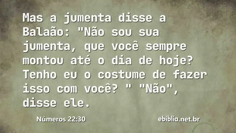 Números 22:30