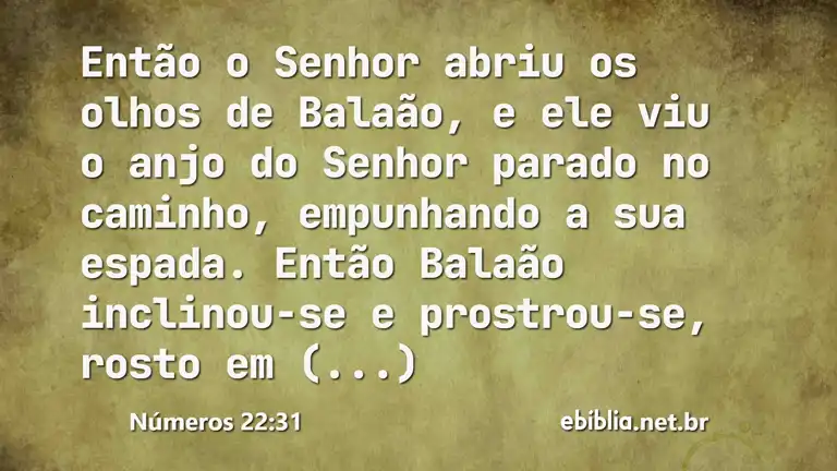 Números 22:31