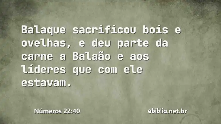 Números 22:40