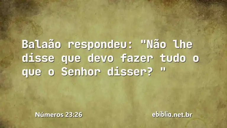 Números 23:26