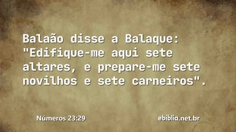 Números 23:29