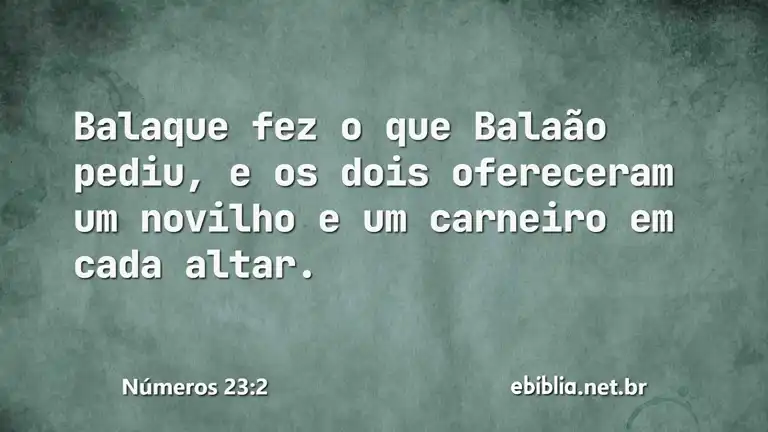 Números 23:2