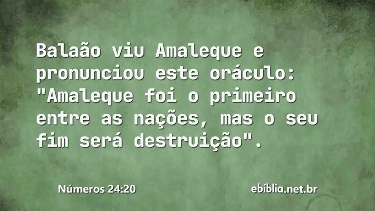 Números 24:20