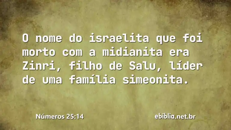 Números 25:14