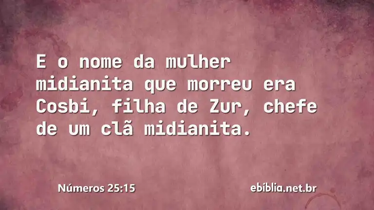 Números 25:15