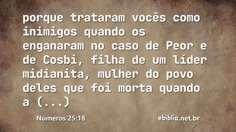 Números 25:18