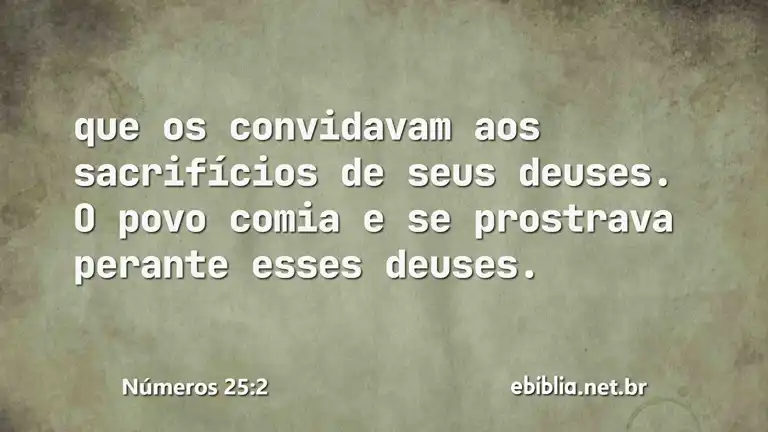 Números 25:2