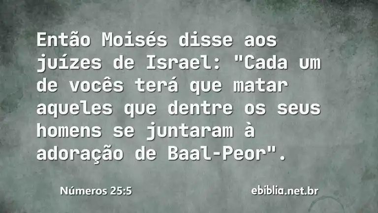 Números 25:5