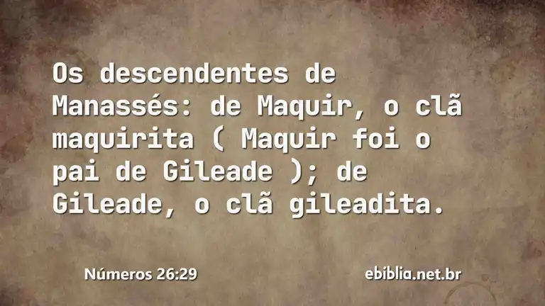 Números 26:29