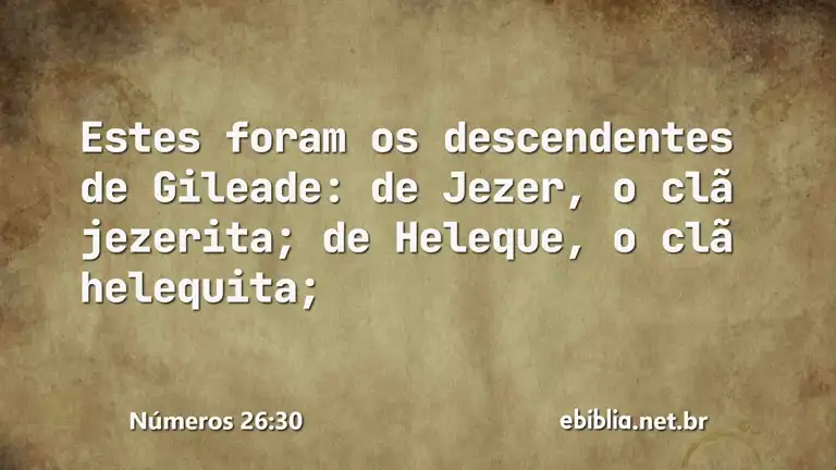 Números 26:30