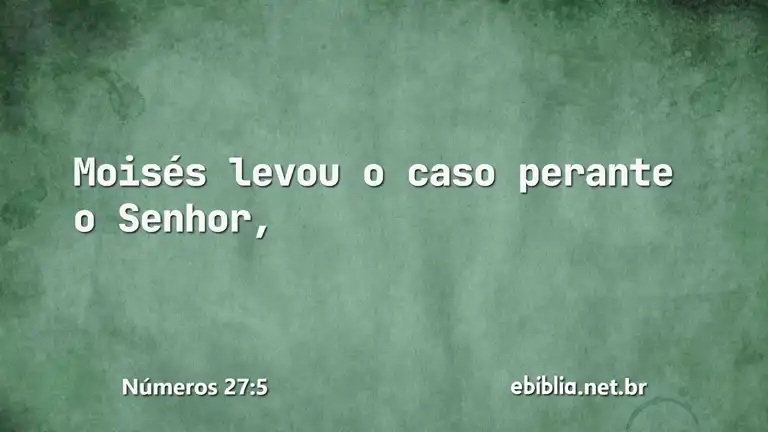 Números 27:5