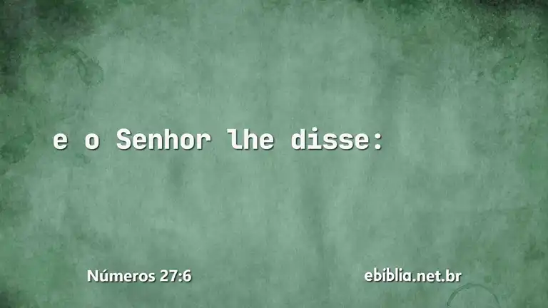 Números 27:6