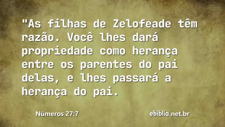 Números 27:7