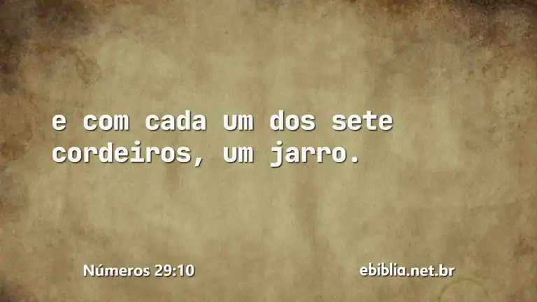 Números 29:10