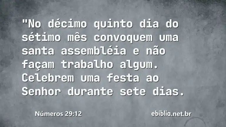 Números 29:12