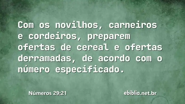 Números 29:21