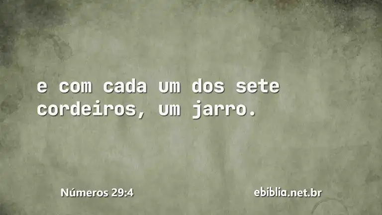 Números 29:4