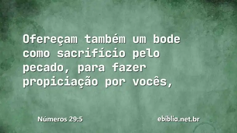 Números 29:5