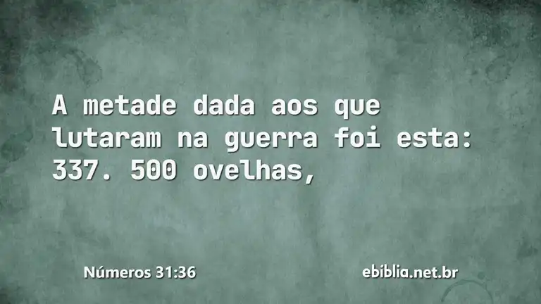 Números 31:36