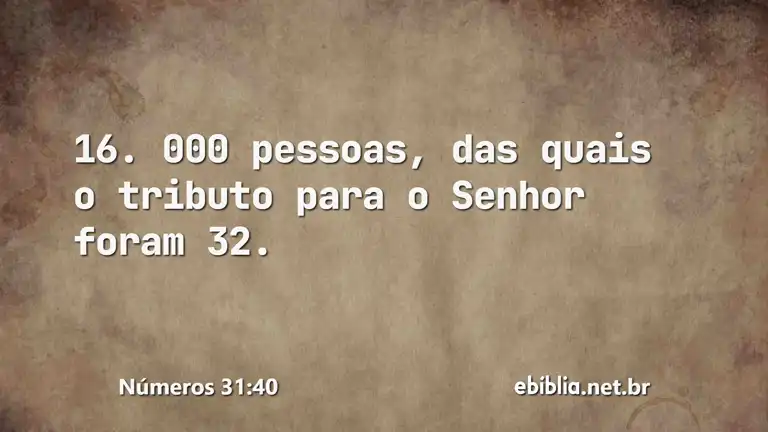 Números 31:40