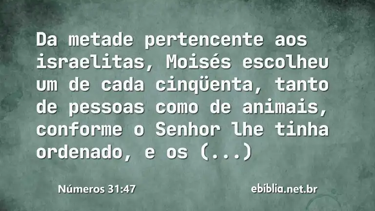 Números 31:47