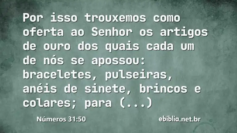 Números 31:50