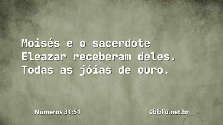 Números 31:51